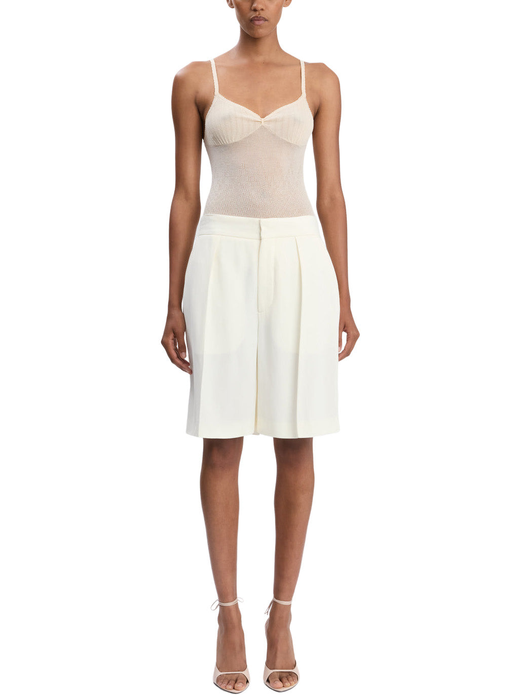 Victoria Beckham Tailored Shorts In Ivory
