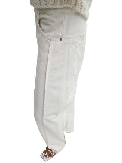 Spring Denim Tuck Jean in White
