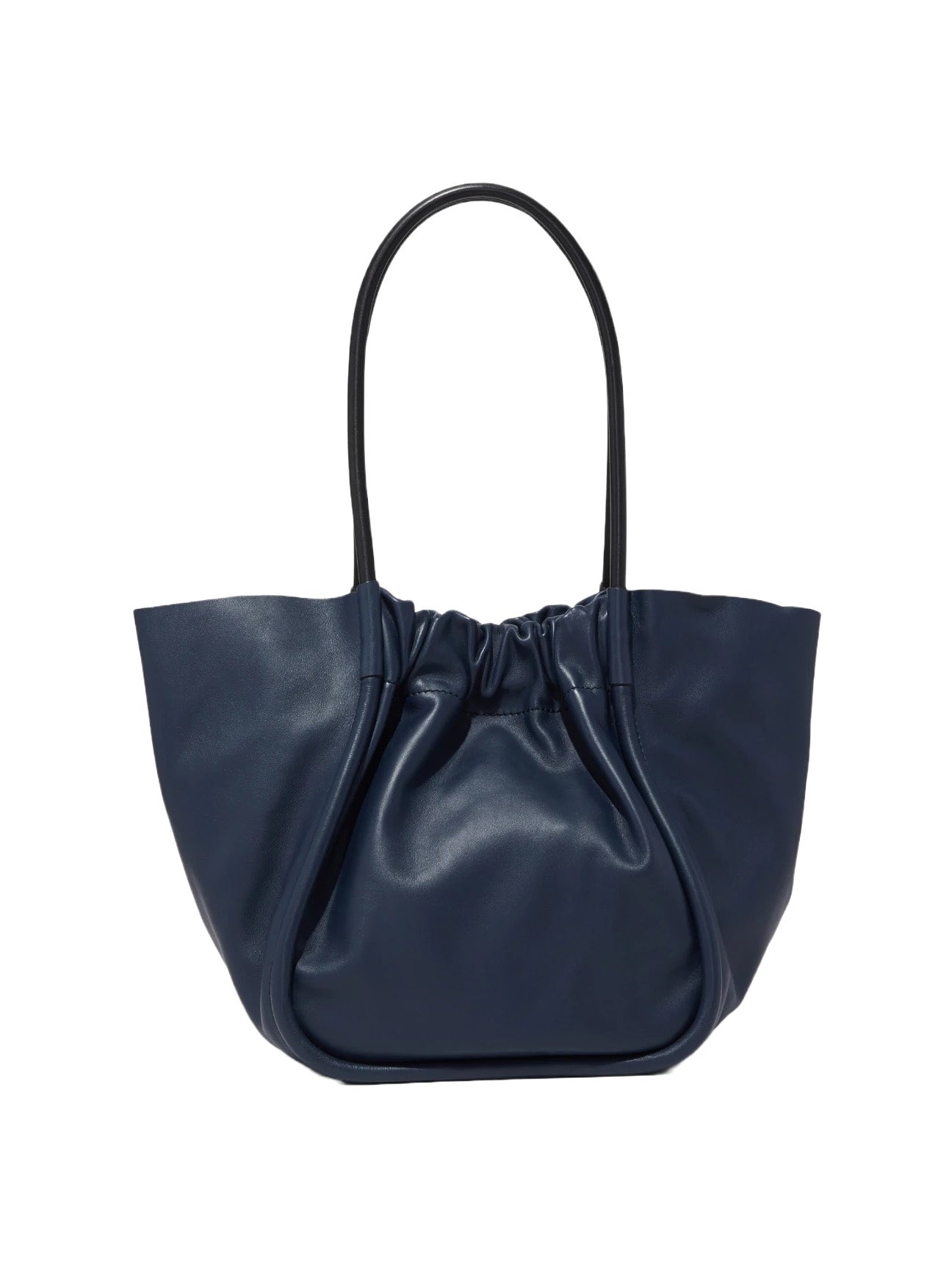 Large Ruched Tote in Dark Navy