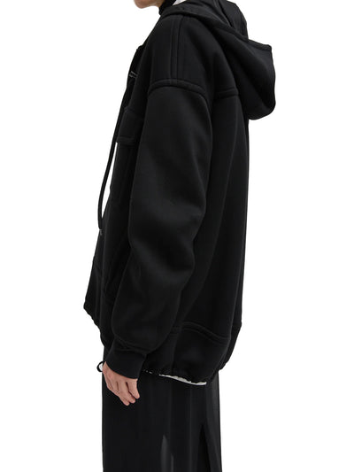 Techy Viscose Zip Up Hoodie