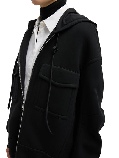 Techy Viscose Zip Up Hoodie