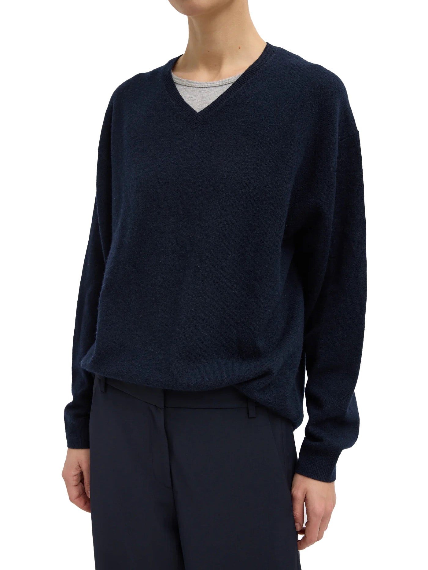 Washable Cashmere Easy V-Neck Sweater