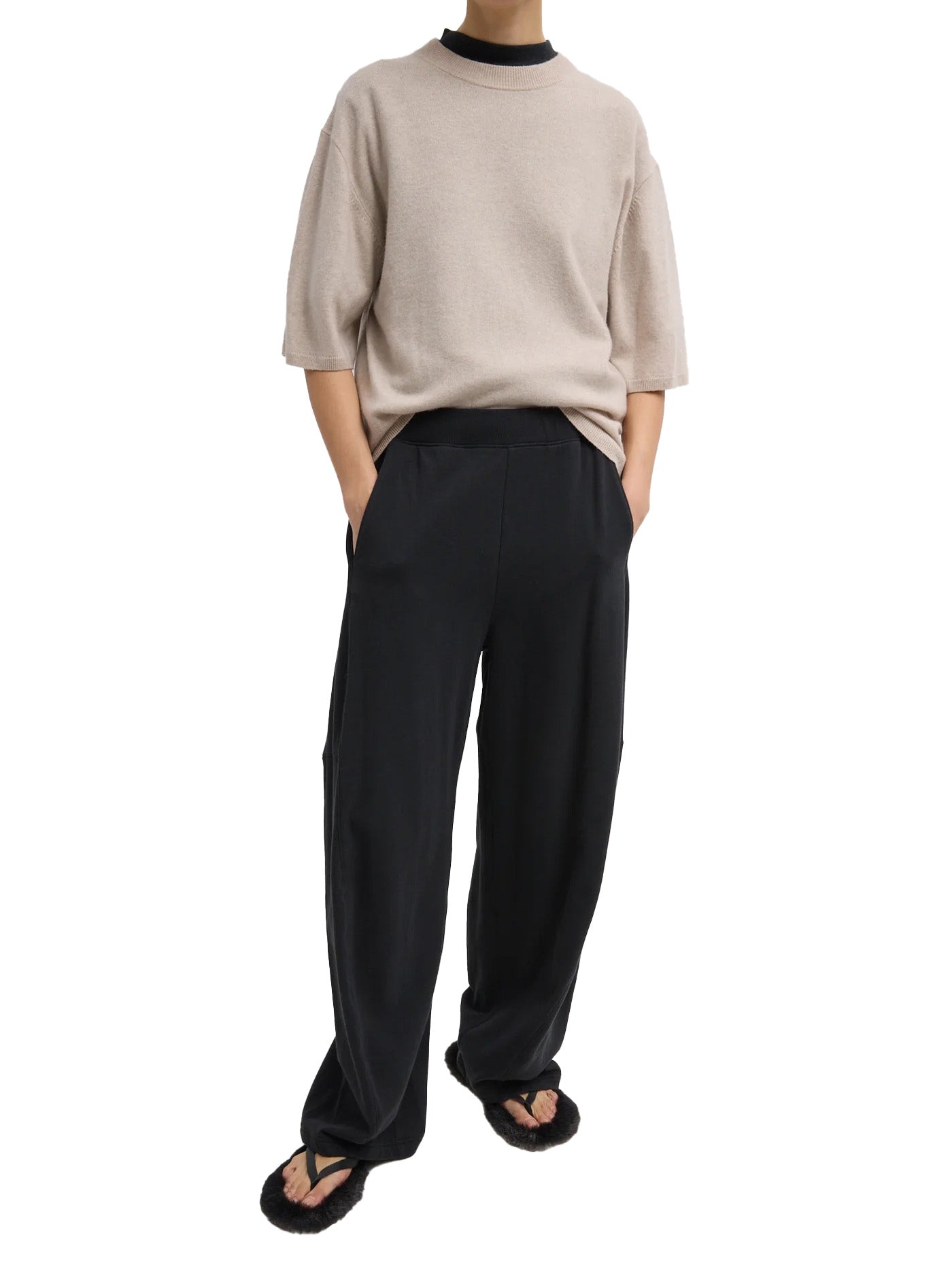 Light Weight Sweatshirting Winslow Pant in Black