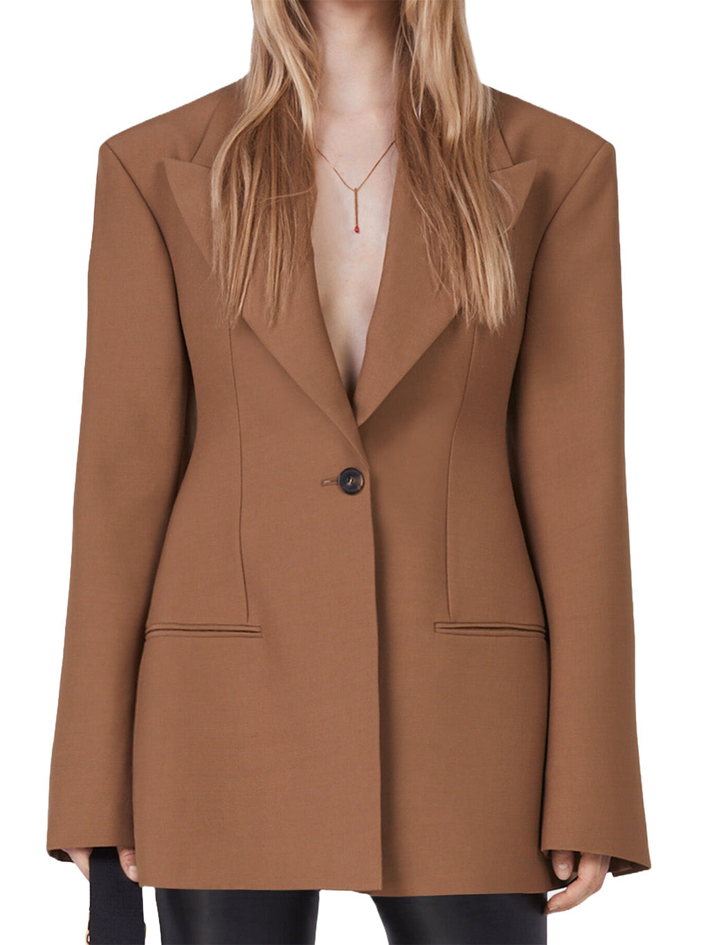 Moulded Tailored Blazer in Tobacco