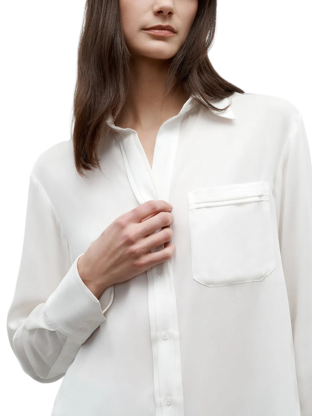 New Joey Shirt in Silk Georgette