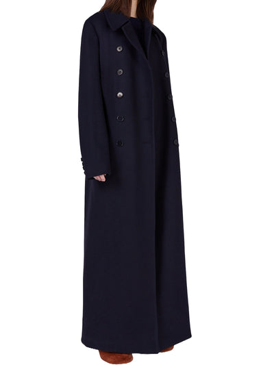 Slim Fit Maxi Coat in Ink