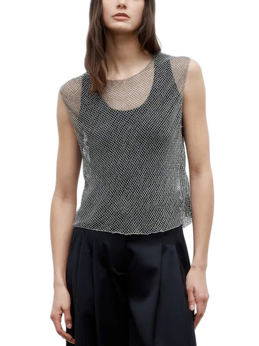 Chloe Top in Micro Bugle Beads