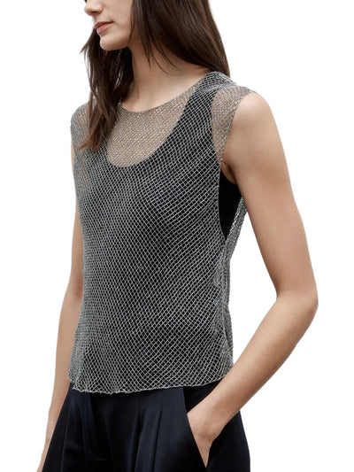Chloe Top in Micro Bugle Beads