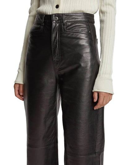 Leather Culottes in Black