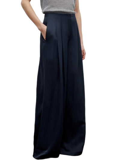 Drew Pant in Coated Viscose Linen