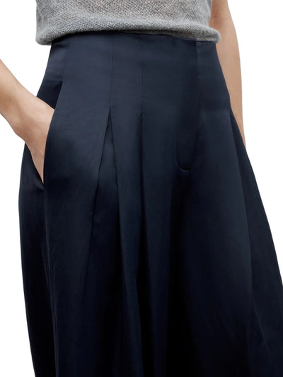 Drew Pant in Coated Viscose Linen
