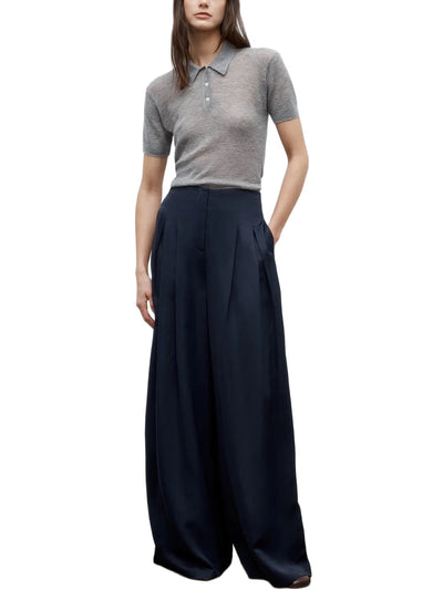 Drew Pant in Coated Viscose Linen