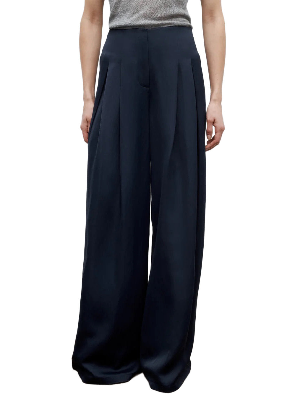 Drew Pant in Coated Viscose Linen