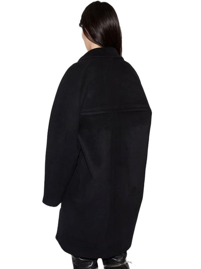 Fares Wool Coat in Black