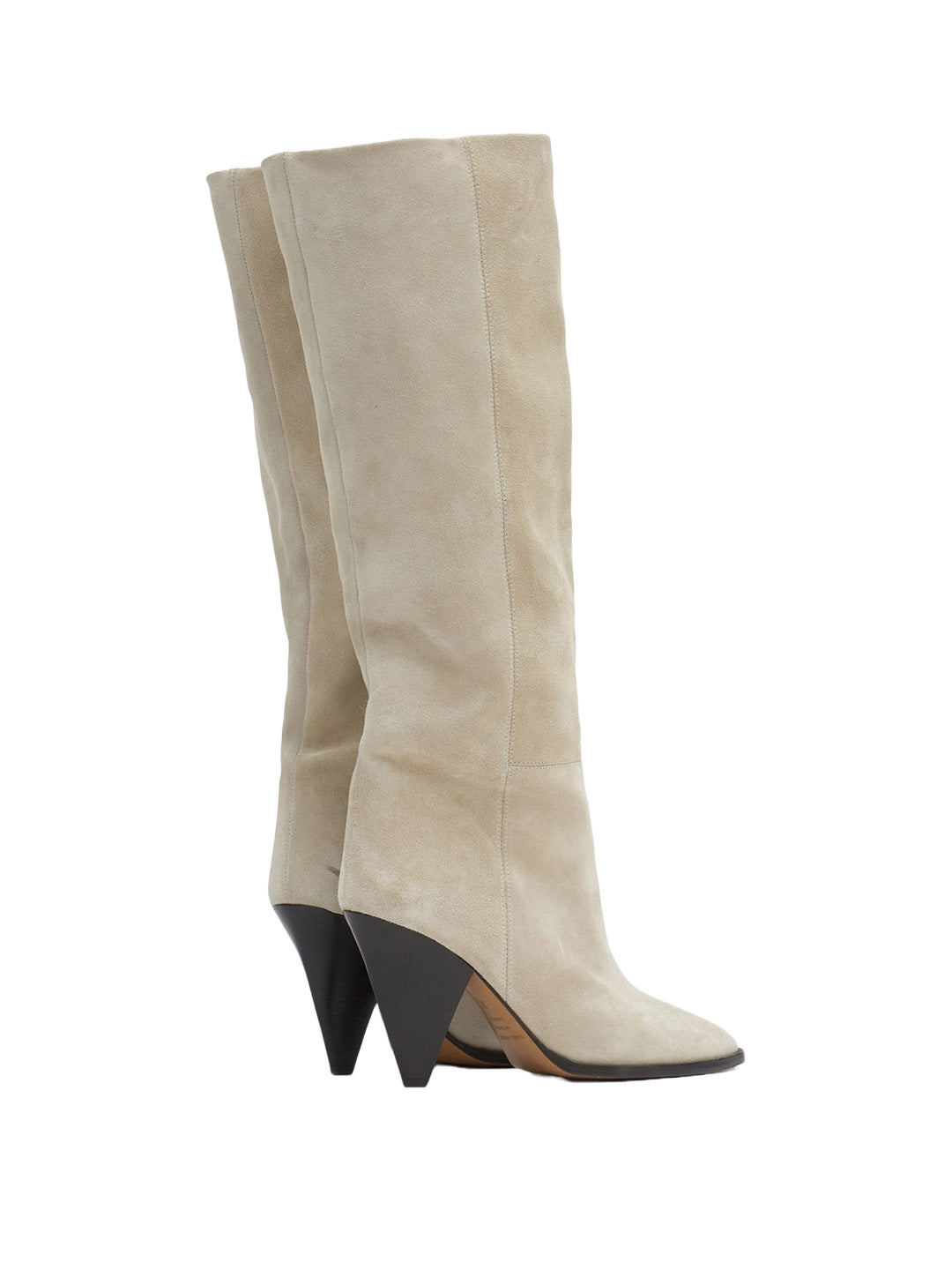 Ririo Suede Leather Boots in Beige