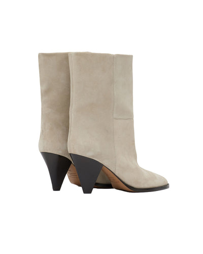 Rouxa Sueda Leather Boots in Chalk