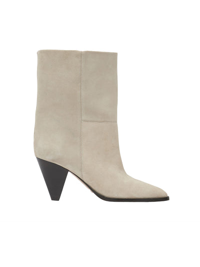 Rouxa Sueda Leather Boots in Chalk