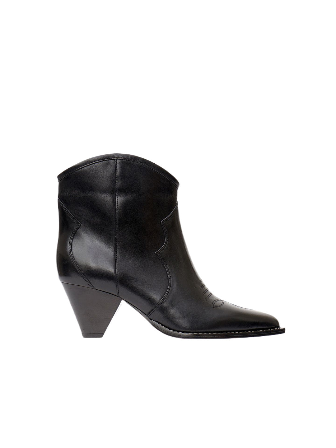 Darizo Leather Ankle Boots in Black