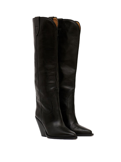 Lomero Leather Boots in Black