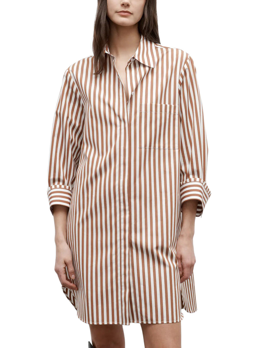 Morning After Dress in Epoque Stripe Cotton