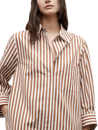 Morning After Dress in Epoque Stripe Cotton
