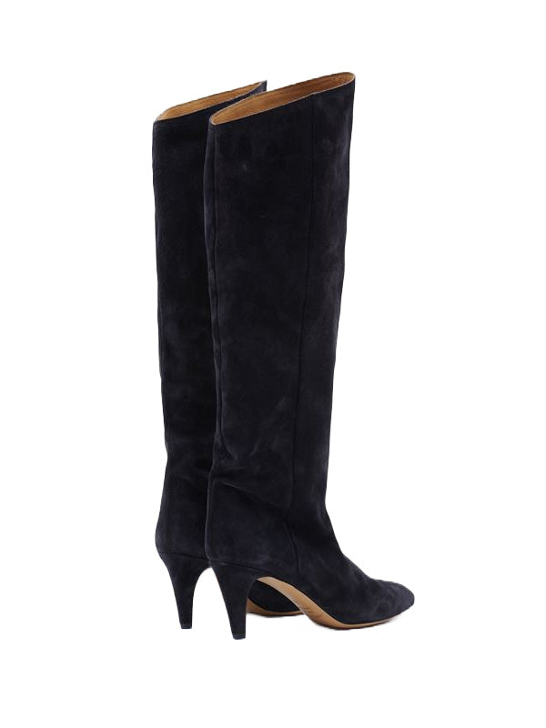 Lispa Suede Boots in Black