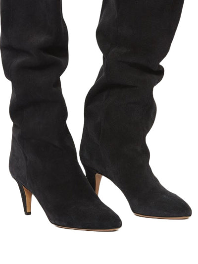 Lispa Suede Boots in Black