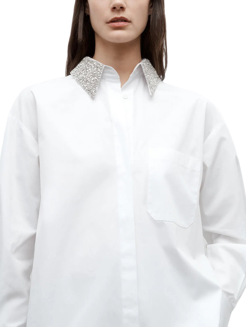 E.B. Shirt with Crystal Collar