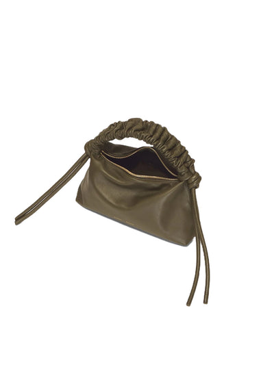 Mini Drawstring Bag in Olive