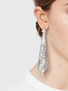 Silver Chainmail Earring