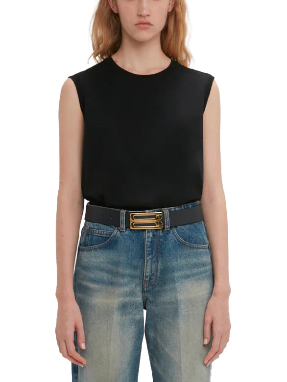 Sleeveless T-Shirt In Black