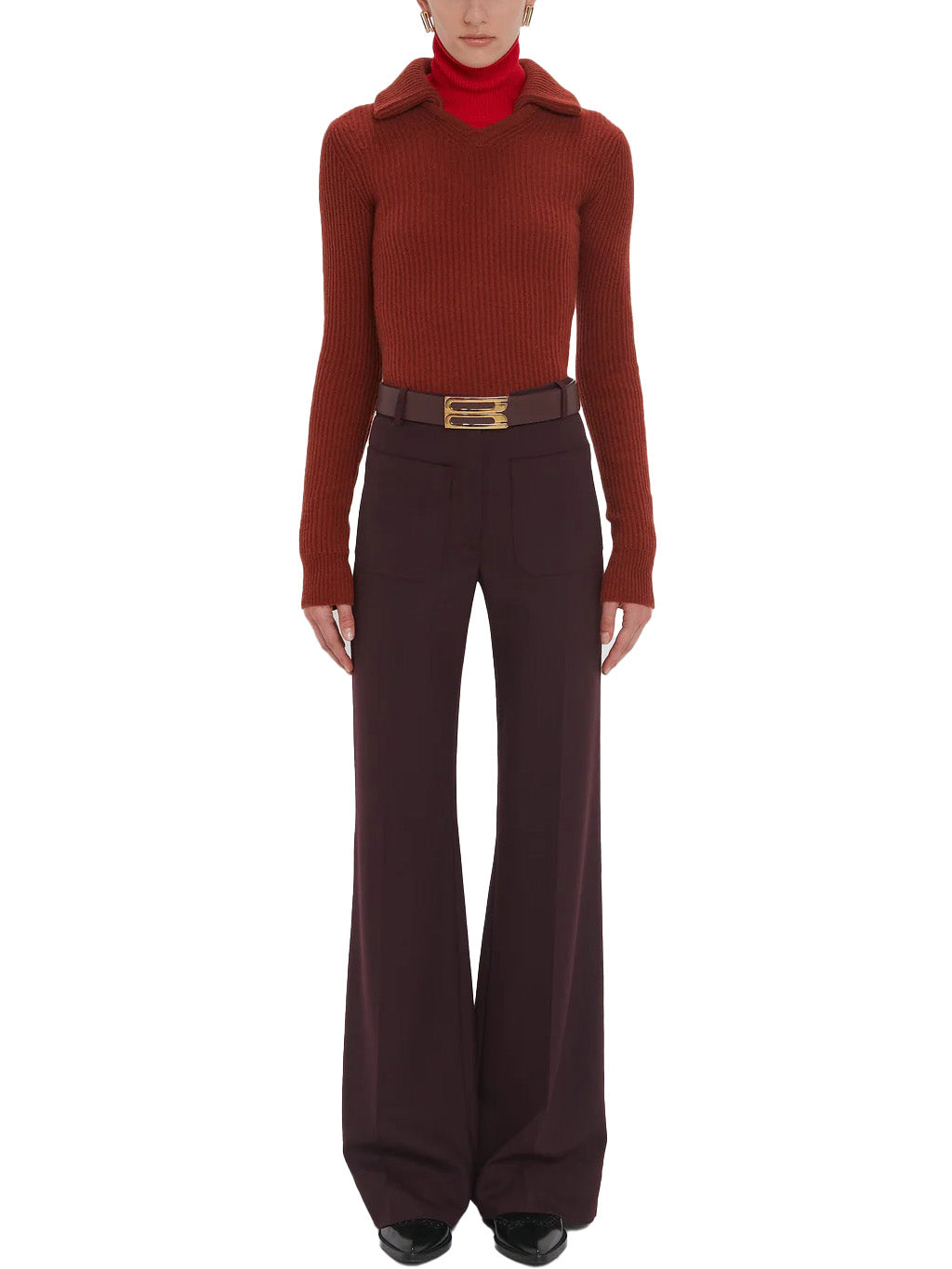 Alina Trouser in Deep Mahogany