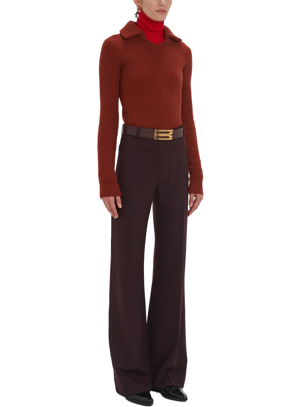 Alina Trouser in Deep Mahogany