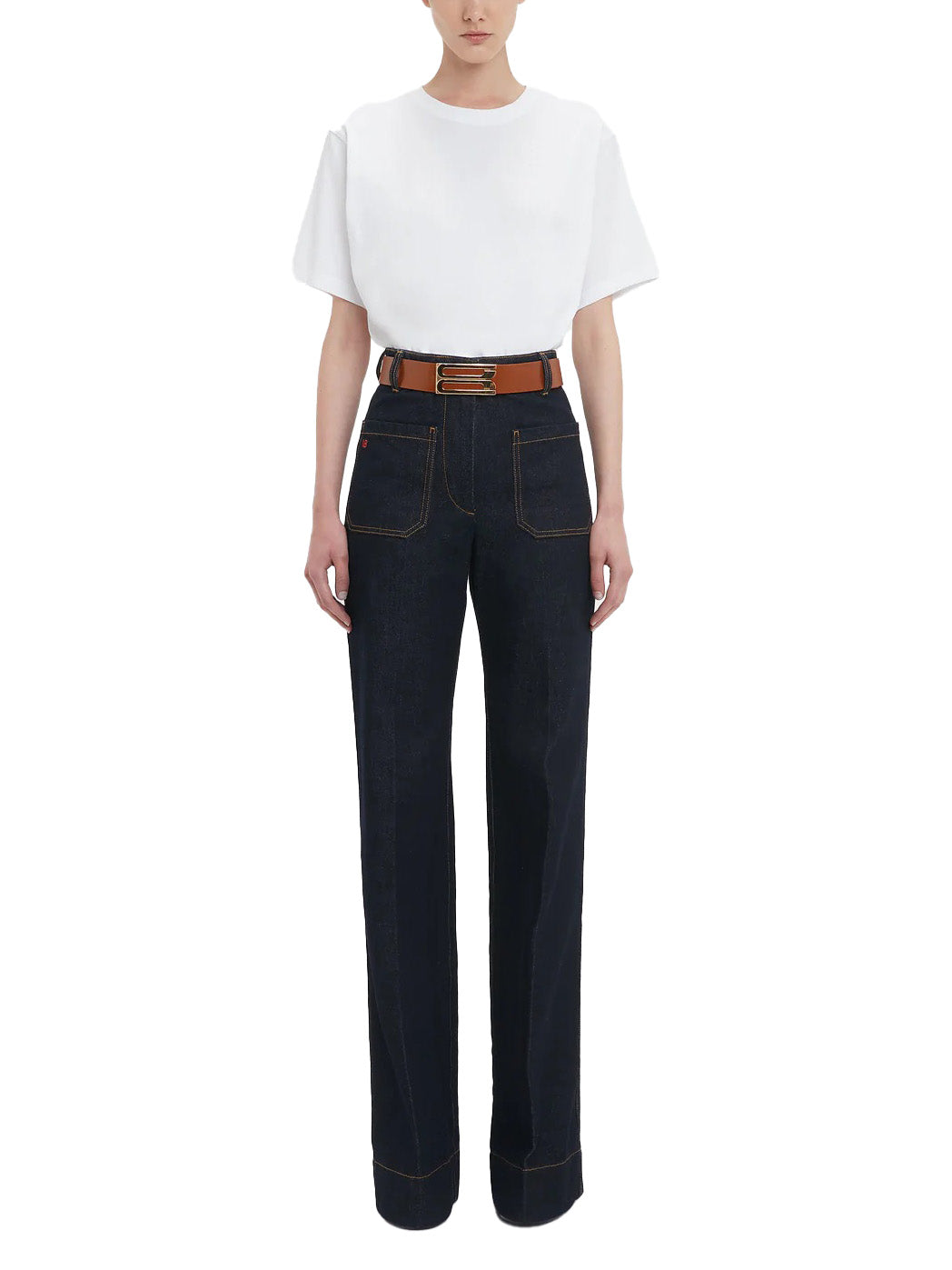 Alina High Waisted Jean In Dark Indigo Rinse