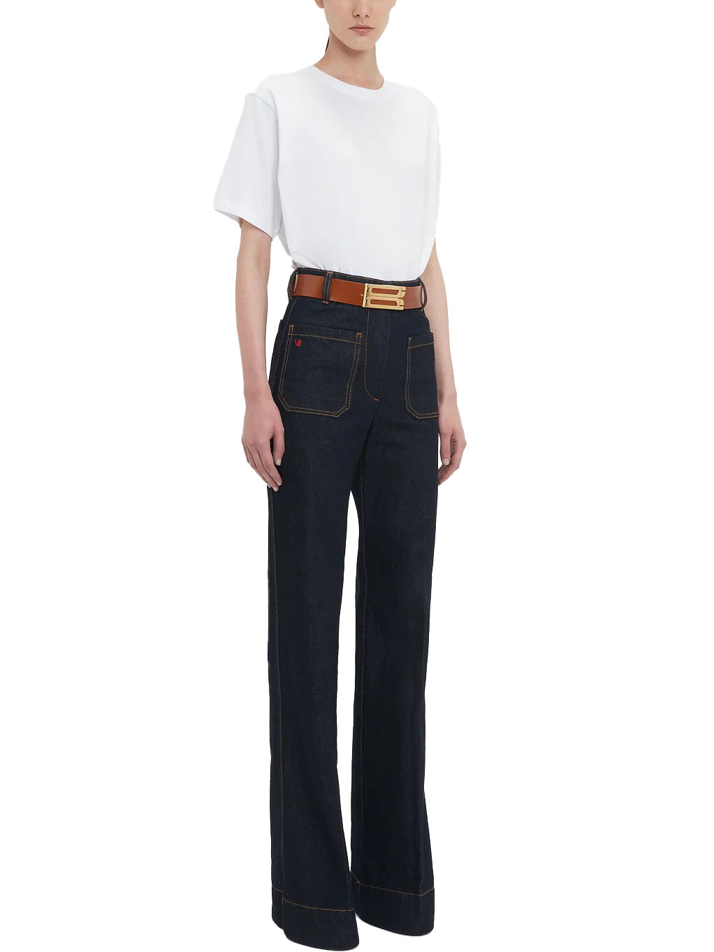 Alina High Waisted Jean In Dark Indigo Rinse