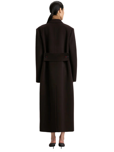 Double Faced Overcoat in Dark Chocolate
