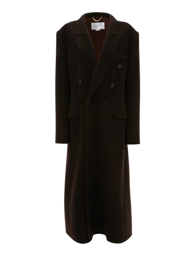Double Faced Overcoat in Dark Chocolate