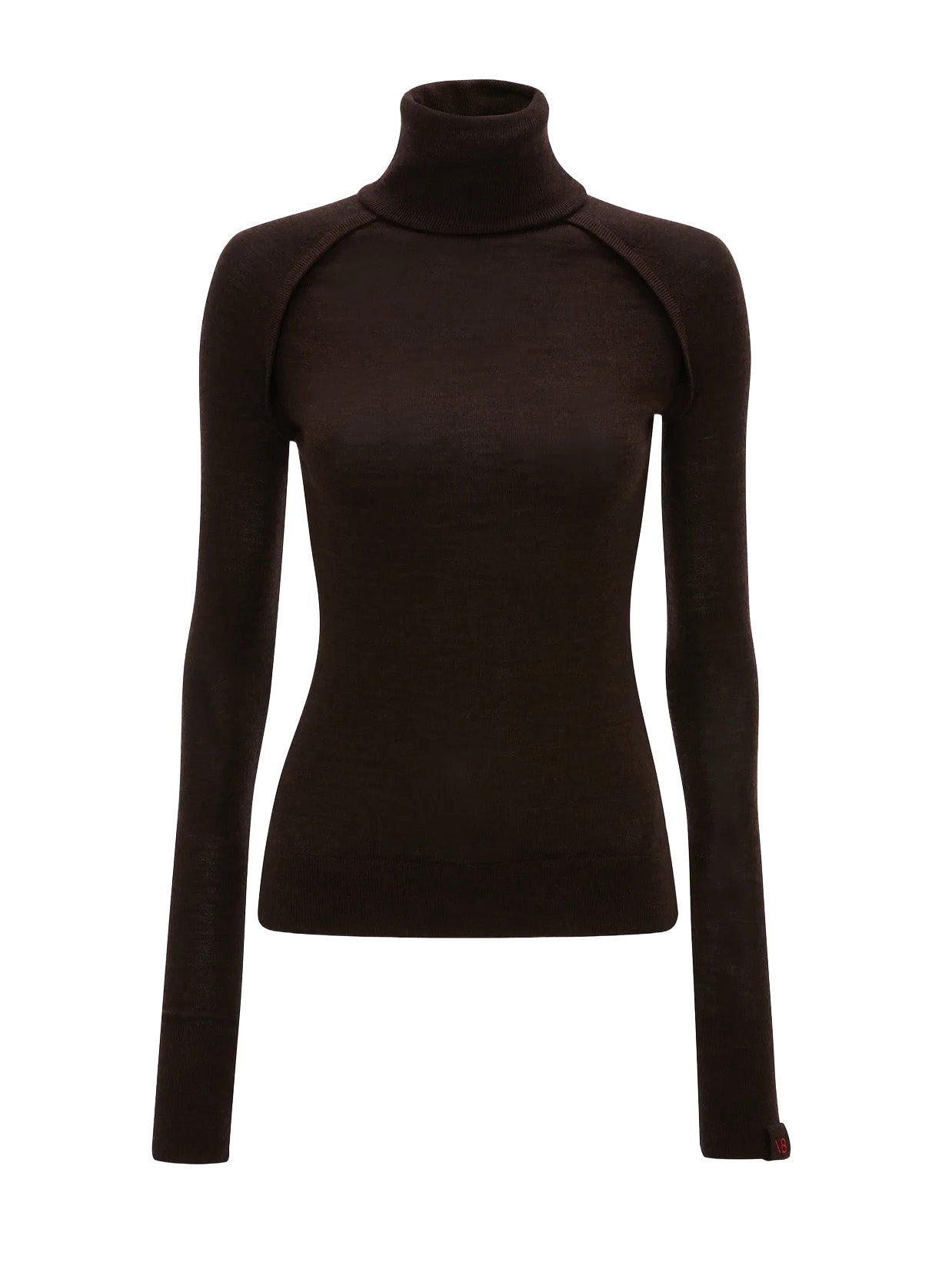 High Neck Top in Dark Chocolate