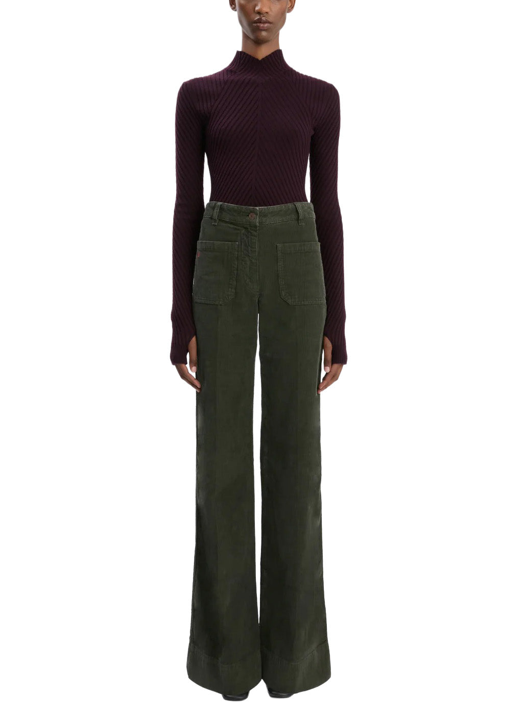 Alina Corduroy Jean in Khaki