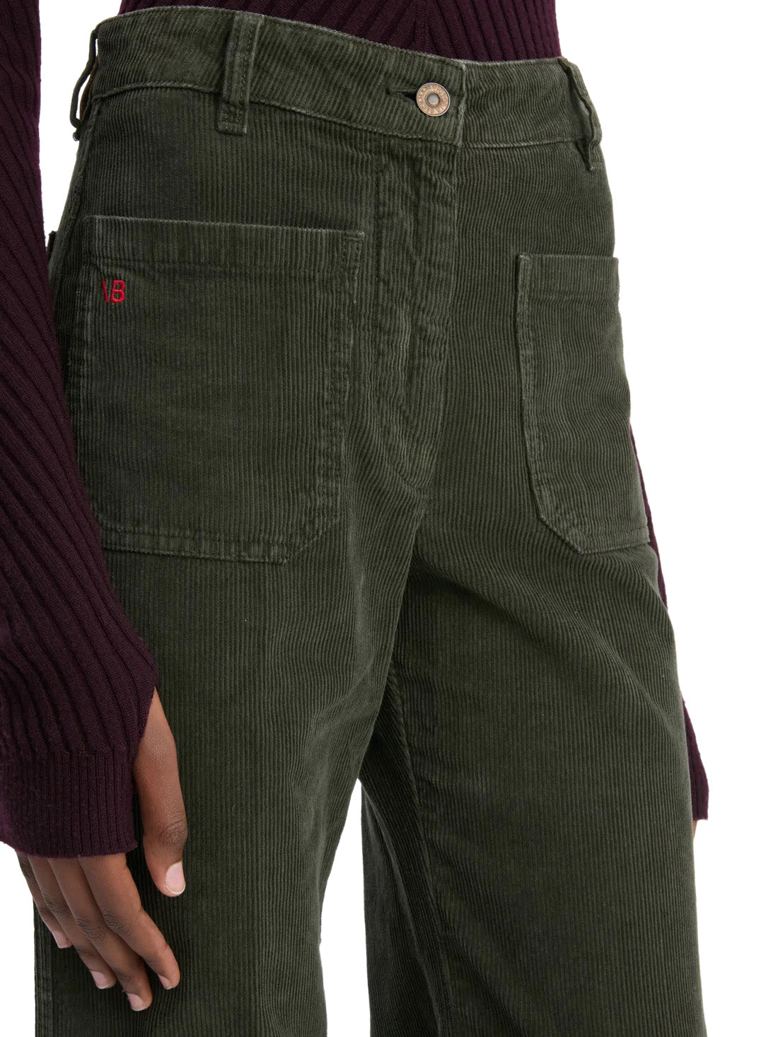 Alina Corduroy Jean in Khaki