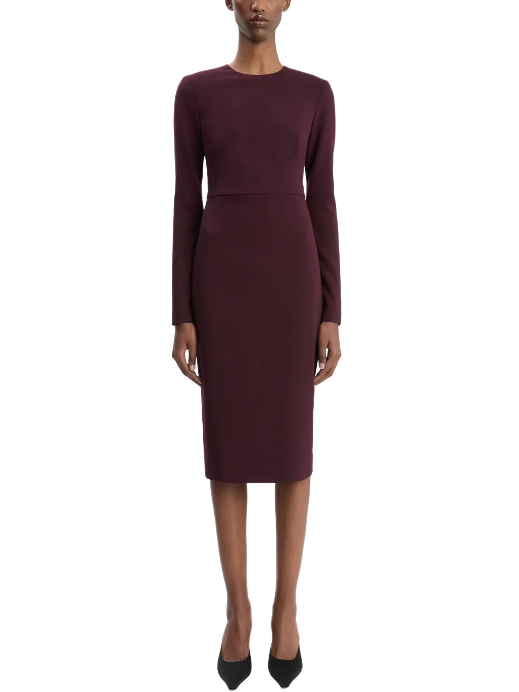 T-Shirt Fitted Dress in Deep Mahogany