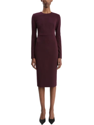 T-Shirt Fitted Dress in Deep Mahogany
