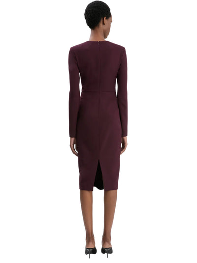 T-Shirt Fitted Dress in Deep Mahogany