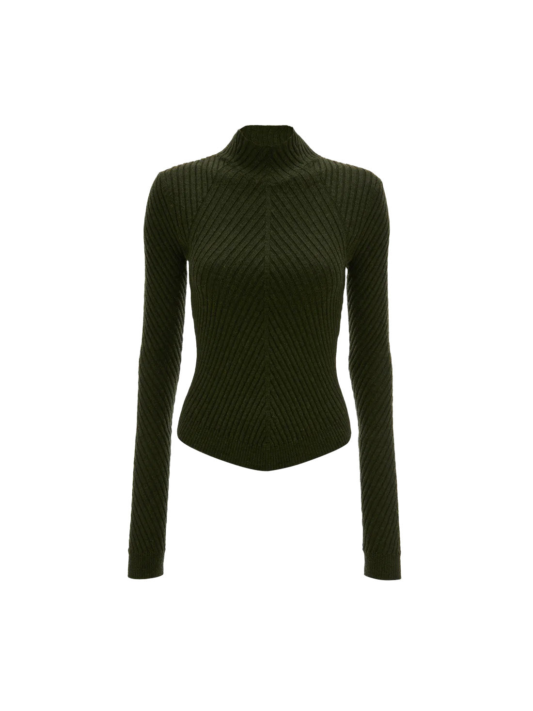 Ribbed Knit Polo in Oregano