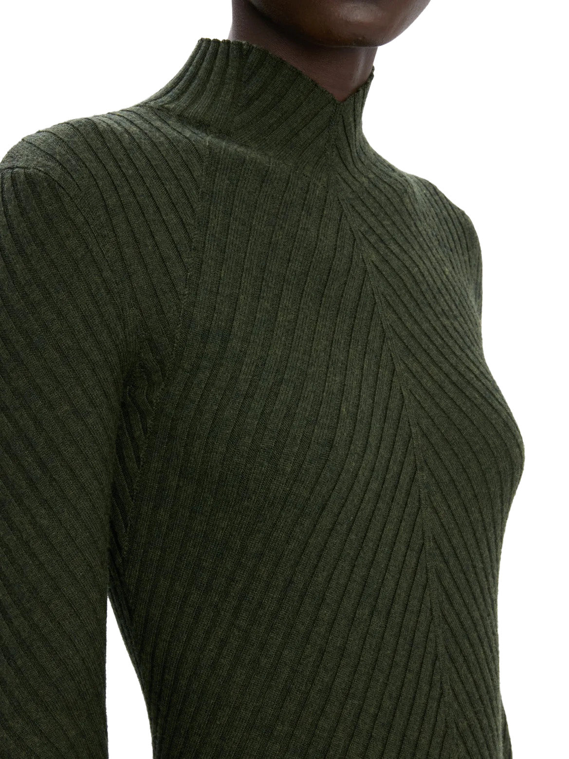 Ribbed Knit Polo in Oregano