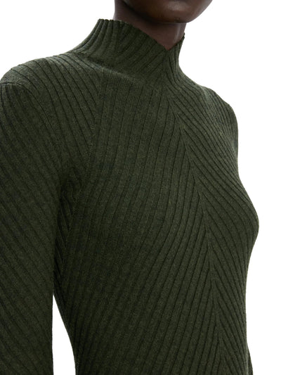 Ribbed Knit Polo in Oregano