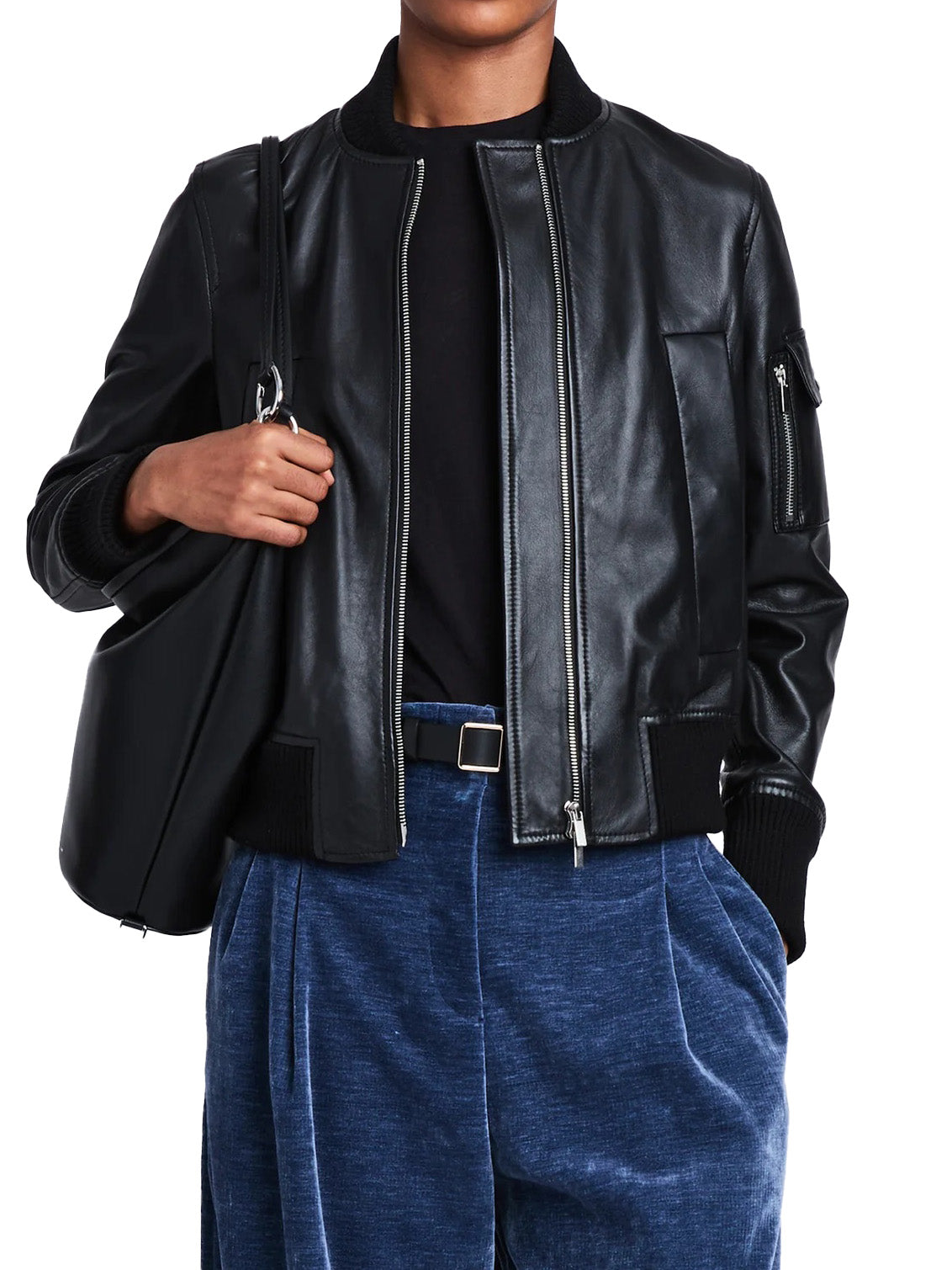 Mika Bomber Jacket in Lightweight Leather