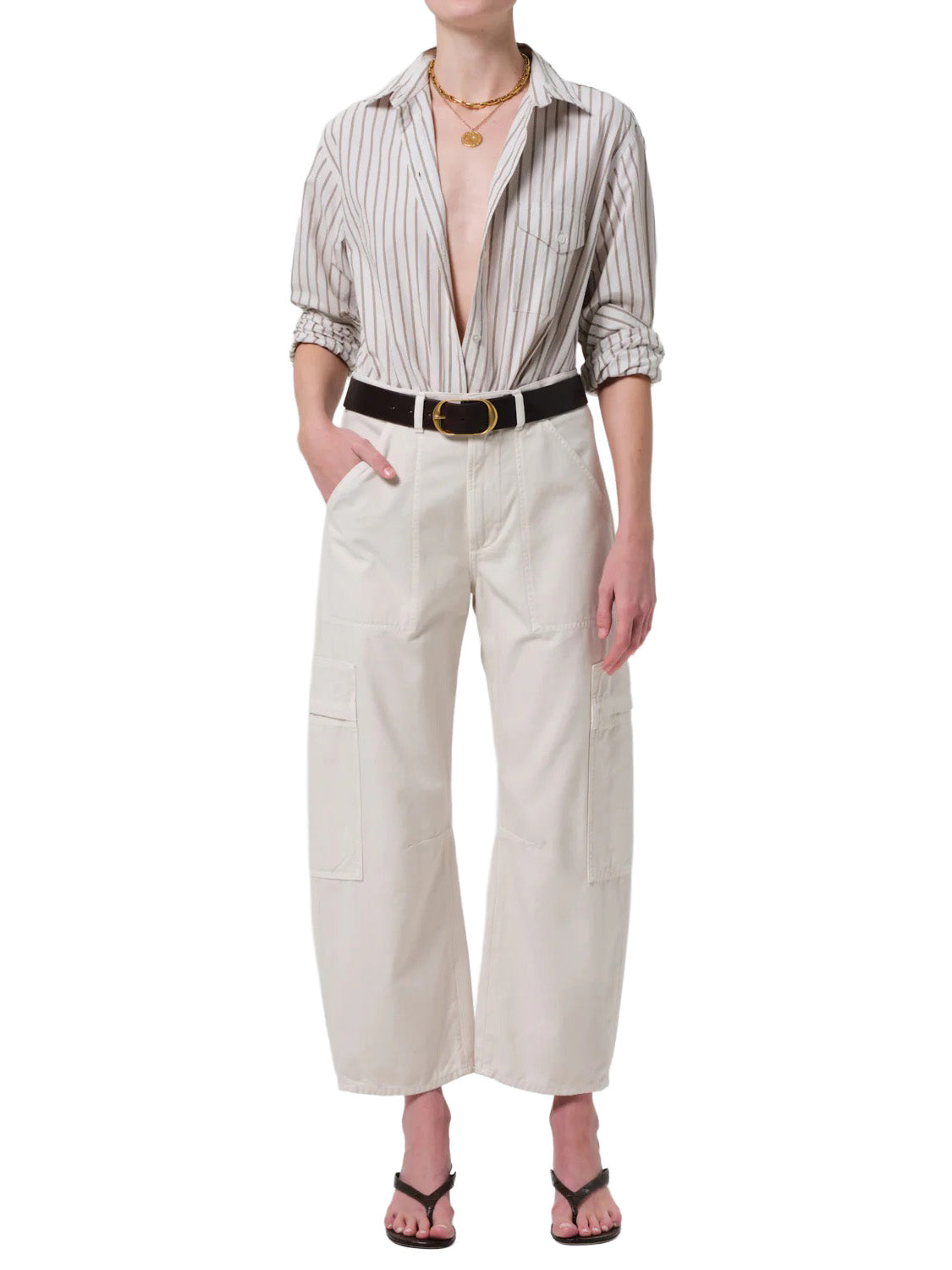Marcelle Low Slung Easy Cargo In Almondette