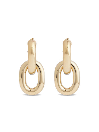 Gold Double XL Link Earrings