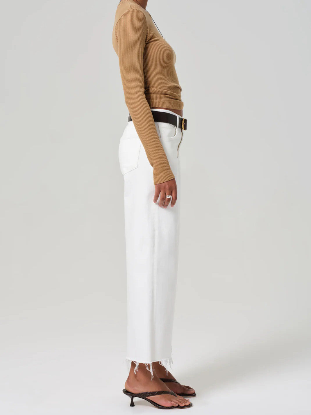 Lyra Wide Leg Crop In Soft White